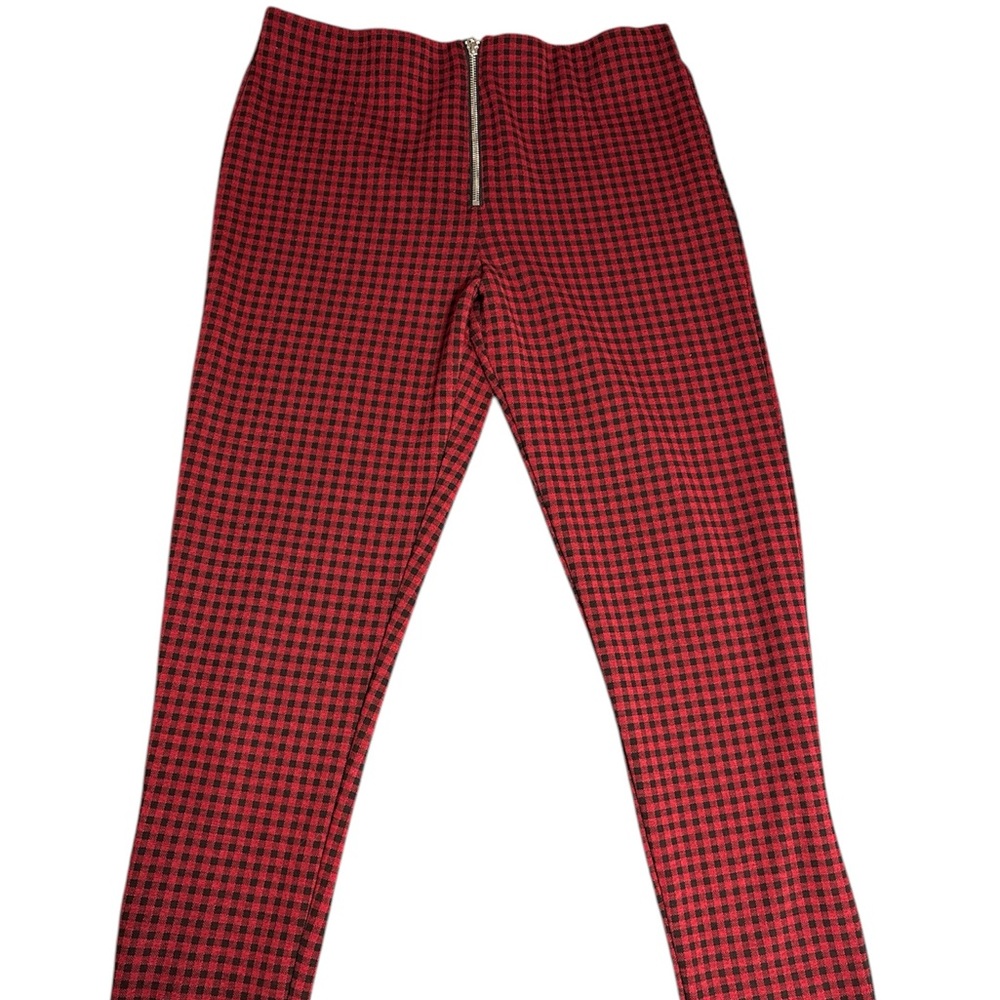 Red and Black Houndstooth Pants